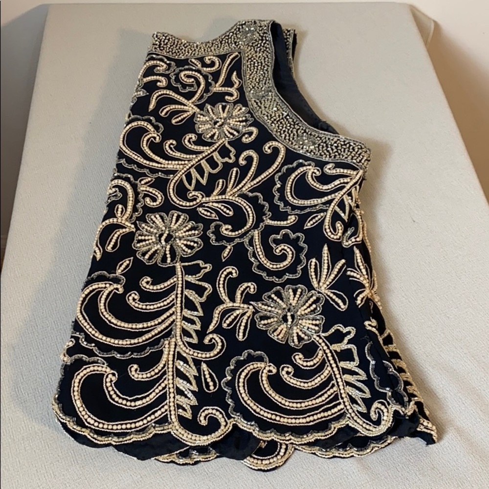 Vintage JKARA NEW YORK Beaded Blouse Size XL - Picture 10 of 14